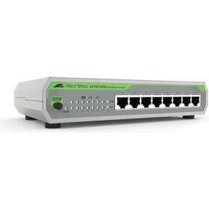 Allied Telesis AT-FS710/8E-60 Unmanaged Fast Ethernet (10/100) Grijs Power over Ethernet (PoE)