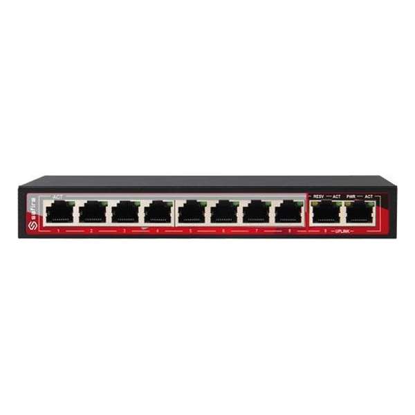 8 PoE port(s) + 2 Up-link port(s) Switch