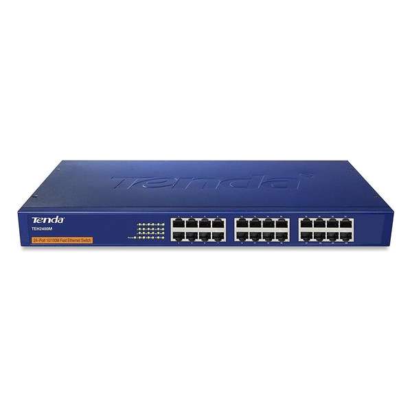 Tenda TEH2400M 24-poort Fast Ethernet Switch, rack mount