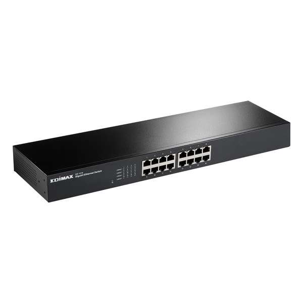 Edimax netwerk-411,416 16-Port Gigabit Rack-mount Switch