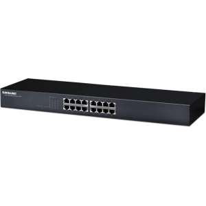 Intellinet 16-Port Rackmount Unmanaged Gigabit Ethernet (10/100/1000) Zwart 1U