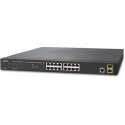 Planet GS-4210-16T2S netwerk-switch Managed L2 Gigabit Ethernet (10/100/1000) Zwart 1U