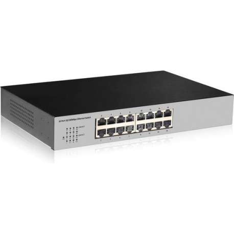 Digitus DN-60011-2 netwerk-switch Unmanaged Fast Ethernet (10/100) Zwart, Grijs