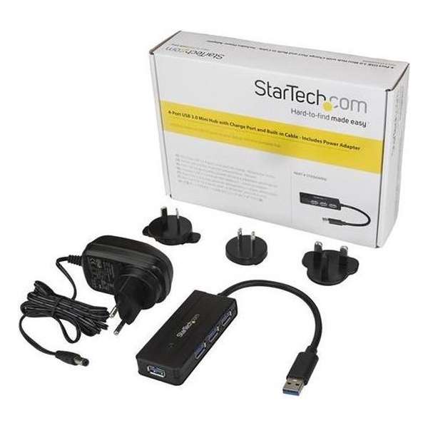 StarTech.com 4 Port USB 3.0 Hub with Cha