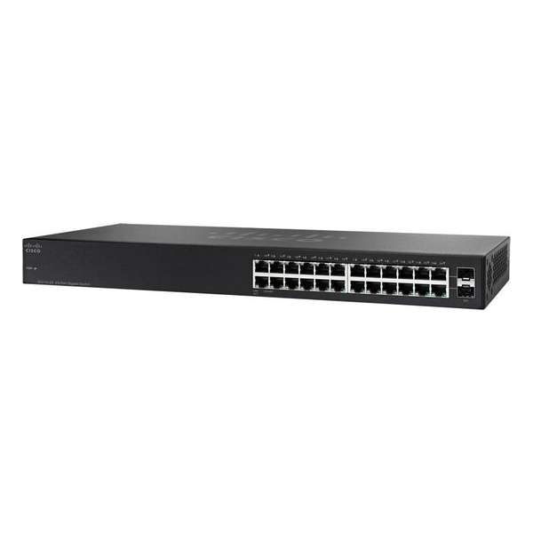 Cisco SG110-24 Unmanaged L2 Gigabit Ethernet (10/100/1000) Zwart