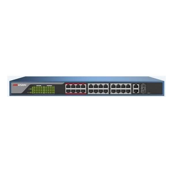 Hikvision Digital Technology DS-3E1326P-E netwerk-switch Managed L2 Fast Ethernet (10/100) Zwart Power over Ethernet (PoE)