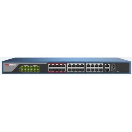 Hikvision Digital Technology DS-3E1326P-E netwerk-switch Managed L2 Fast Ethernet (10/100) Zwart Power over Ethernet (PoE)