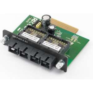 Moxa 2 100BaseFX ports, multi mode, SC connector Netwerkkaart - Zwart