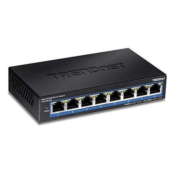 Trendnet TEG-S80ES netwerk-switch Managed Gigabit Ethernet (10/100/1000) Zwart, Blauw