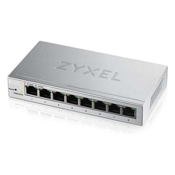 Zyxel GS1200-8 Managed Gigabit Ethernet (10/100/1000) Zilver