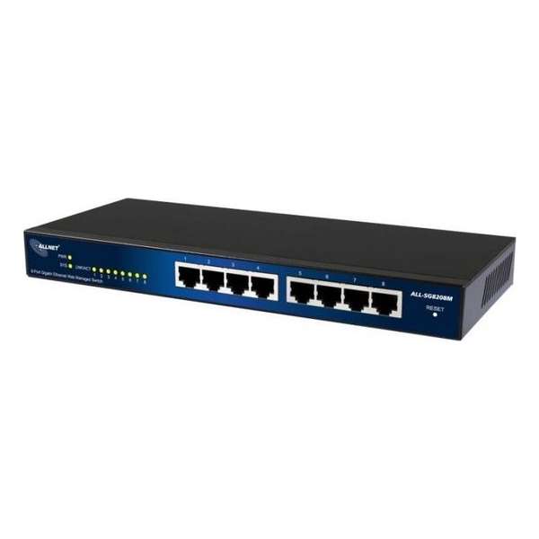 ALLNET 112533 Managed L2 Gigabit Ethernet (10/100/1000) Zwart