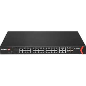 Edimax GS-5424PLC netwerk-switch Gigabit Ethernet (10/100/1000) Zwart 1U Power over Ethernet (PoE)