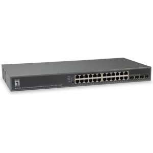 LevelOne GTP-2881 Managed L3 Gigabit Ethernet (10/100/1000) Zwart Power over Ethernet (PoE)