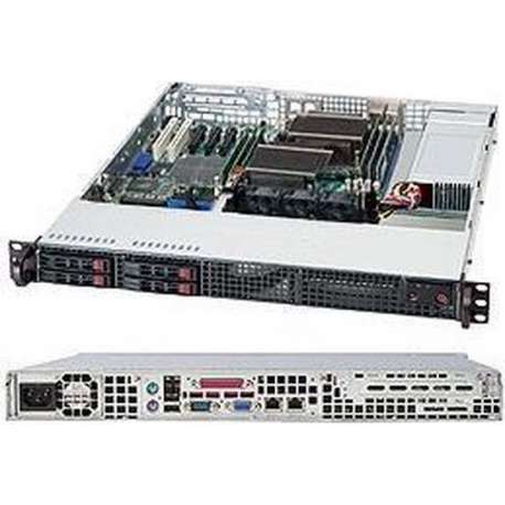 Supermicro CSE-111LT-330CB server barebone Rack (1U) Zwart, Zilver