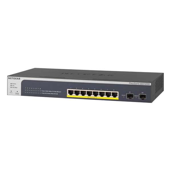 Netgear GS510TPP - Managed Switch - 10 poorten