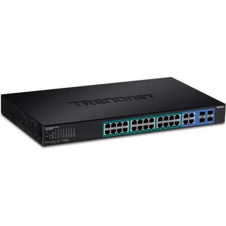 Trendnet TPE-5028WS netwerk-switch Managed Gigabit Ethernet (10/100/1000) Zwart 1U Power over Ethernet (PoE)