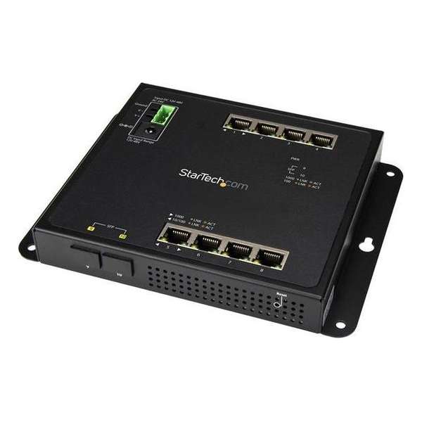 StarTech.com 8 poorts Gigabit ethernet switch met 2 open SFP sleuven