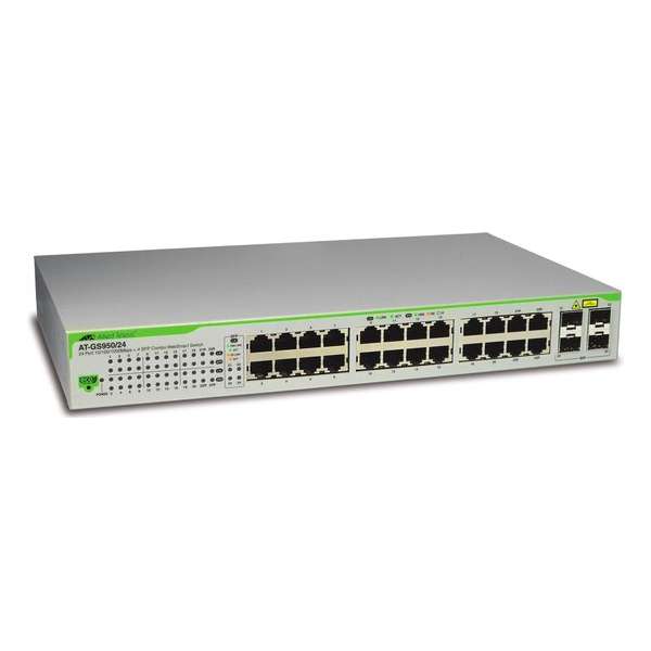 AT-GS950-24-50\24 port 10-100-1000TX WebSmar switch with 4 SFP bays ECO version