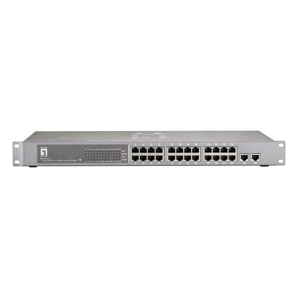 LevelOne FGP-2412W380 netwerk-switch Fast Ethernet (10/100) Grijs Power over Ethernet (PoE)