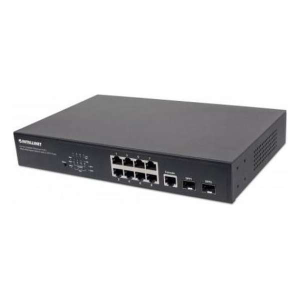 Intellinet 561167 Managed Gigabit Ethernet (10/100/1000) Power over Ethernet (PoE) Zwart netwerk-switch