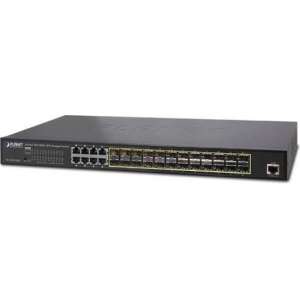 Planet GS-5220-16S8C netwerk-switch Managed L2+ Zwart 1U