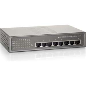 LevelOne GEP-0820W90 netwerk-switch Gigabit Ethernet (10/100/1000) Grijs Power over Ethernet (PoE)