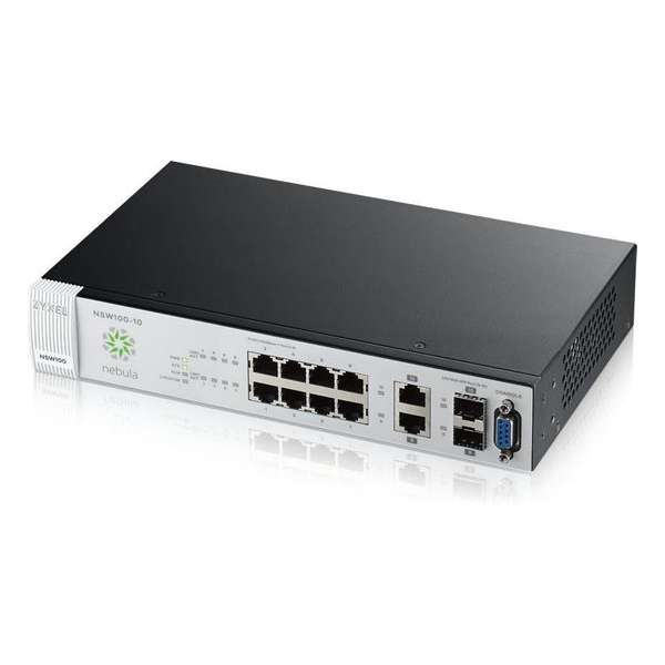 Zyxel NSW100-10 Managed L2 Gigabit Ethernet (10/100/1000) Zwart