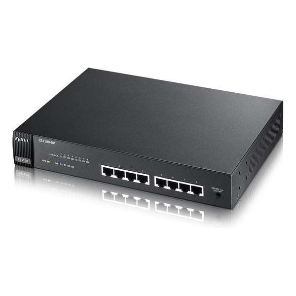 8p switch 10/100 Mbps Unmanaged. 4port 802.3af (15.4W) POE. dekstop sw 19i