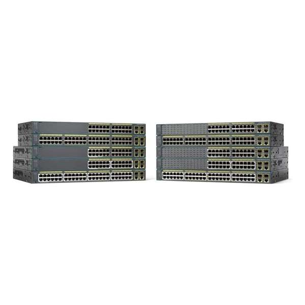 Cisco Catalyst WS-C2960+24LC-L netwerk-switch Managed L2 Fast Ethernet (10/100) Zwart Power over Ethernet (PoE)