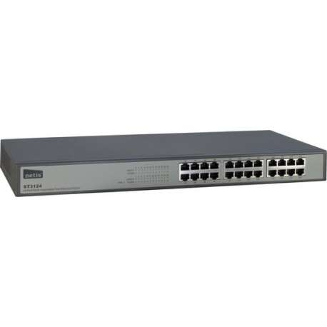 Inter-Tech ST3124 Unmanaged L2 Fast Ethernet (10/100) Zwart 1U