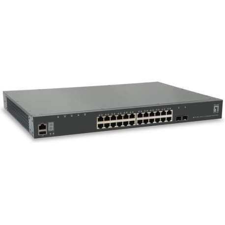 LevelOne GTL-2881 Managed L3 Gigabit Ethernet (10/100/1000) Grijs