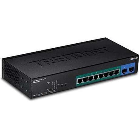 Trendnet TPE-082WS netwerk-switch Gigabit Ethernet (10/100/1000) Zwart 1U Power over Ethernet (PoE)