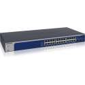 Netgear XS724EM Managed L2 10G Ethernet (100/1000/10000) Blauw, Grijs 1U