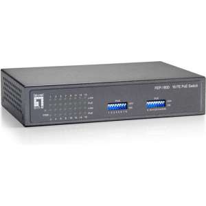 LevelOne FEP-1600W90 Fast Ethernet (10/100) Grijs Power over Ethernet (PoE)