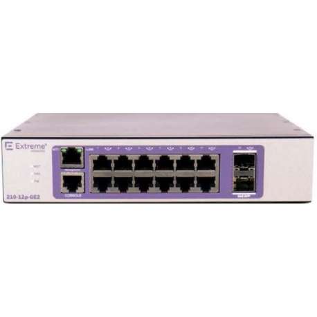 Extreme networks 210-12P-GE2 Managed L2 Gigabit Ethernet (10/100/1000) Brons, Paars Power over Ethernet (PoE)