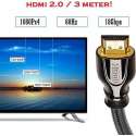 HDMI Kabel 3 Meter 4K Ultra HD / HDMI 3 Meter Kabel 2.0 High Speed voor Laptop PlayStation DVD @60Hz