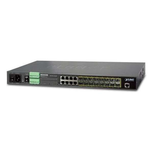 Planet MGSW-2411,4160F netwerk-switch Managed L2+ Gigabit Ethernet (10/100/1000) Zwart 1U Power over Ethernet (PoE)