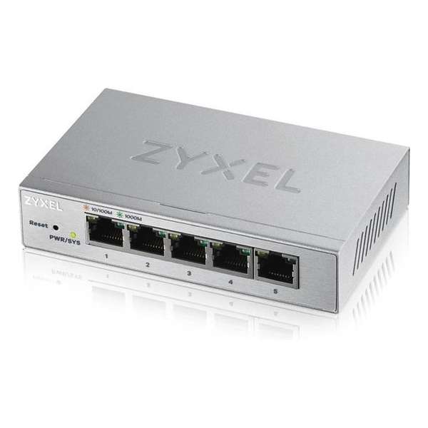 Zyxel GS1200-5 Managed Gigabit Ethernet (10/100/1000) Zilver