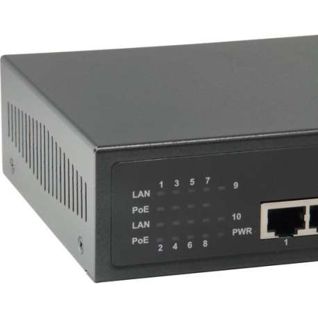 LevelOne GEP-1023W120 Gigabit Ethernet (10/100/1000) Zwart Power over Ethernet (PoE)