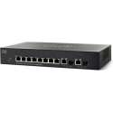 Cisco SF350-08 Managed L2/L3 Fast Ethernet (10/100) Zwart