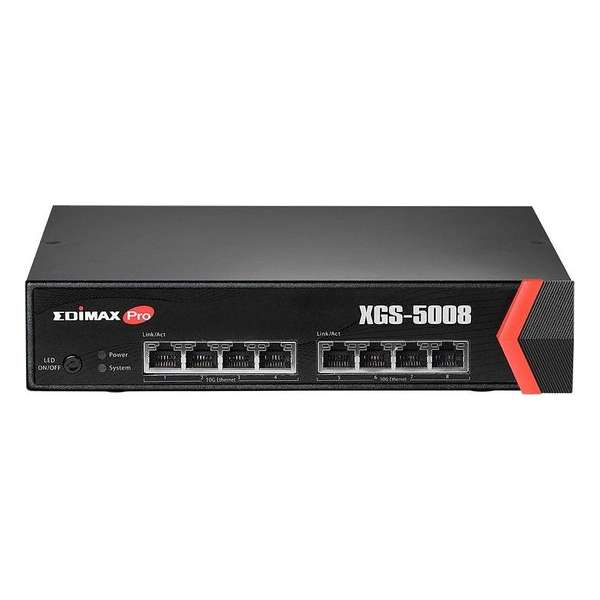 Edimax XGS-5008 netwerk-switch 10G Ethernet (100/1000/10000) Zwart 1U