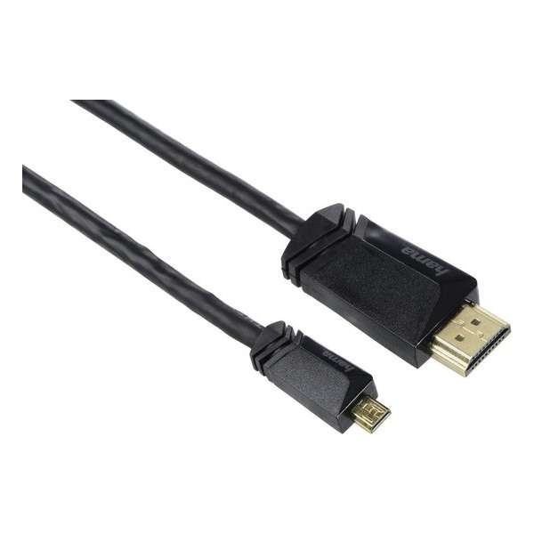 Hama high speed HDMI kabel ethernet A-D micro 1.5m 3 ster