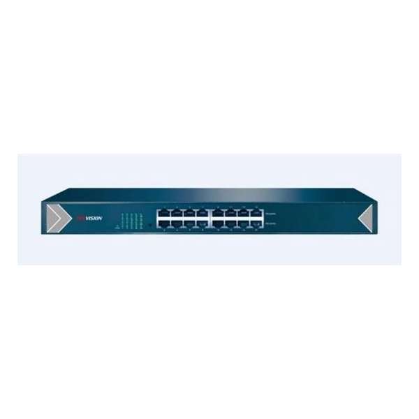 Hikvision Digital Technology DS-3E0516-E netwerk-switch Unmanaged L2 Gigabit Ethernet (10/100/1000) Zwart, Blauw 1U