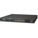 Planet FGSW-1822VHP netwerk-switch Unmanaged L2 Fast Ethernet (10/100) Zwart 1U Power over Ethernet (PoE)