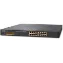 Planet GSW-1600HP netwerk-switch Unmanaged L2 Gigabit Ethernet (10/100/1000) Zwart 1U Power over Ethernet (PoE)