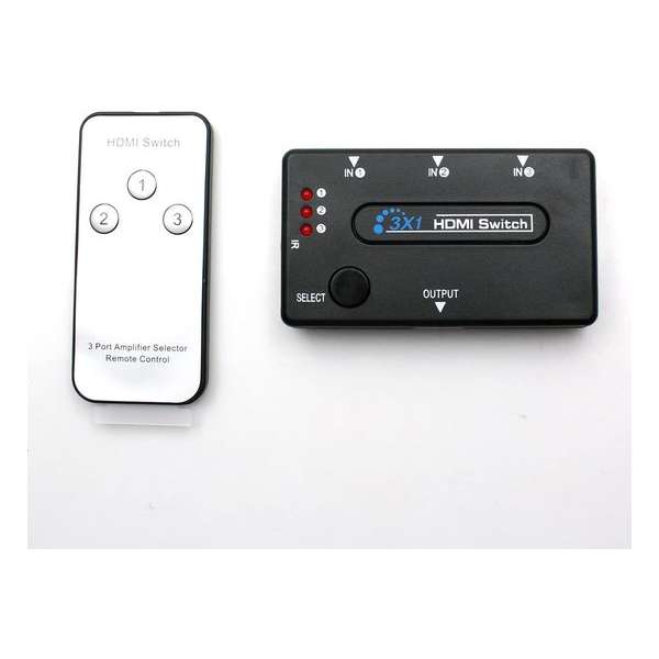 HDMI switch splitter 3 in 1 smet afstandsbediening en automatische switch