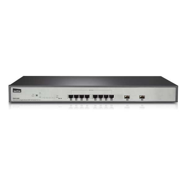 Netis System PE6310GF netwerk-switch Managed Gigabit Ethernet (10/100/1000) Zwart, Grijs 1U Power over Ethernet (PoE)