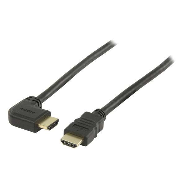 Coretek HDMI kabel - 90° haaks naar links - versie 1.4 (4K 30Hz) - 1 meter