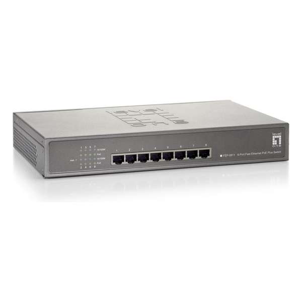 LevelOne FEP-0811W250 Fast Ethernet (10/100) Grijs Power over Ethernet (PoE)