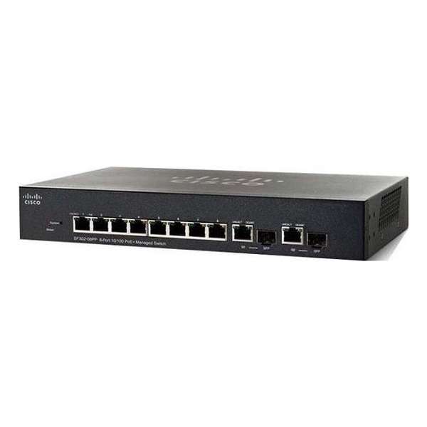 Cisco SF352-08 Managed L2/L3 Fast Ethernet (10/100) Zwart